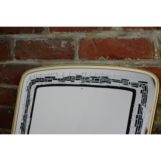 Glass Mid-Century Free-Form Mirror, 1950s For Sale - Image 7 of 10