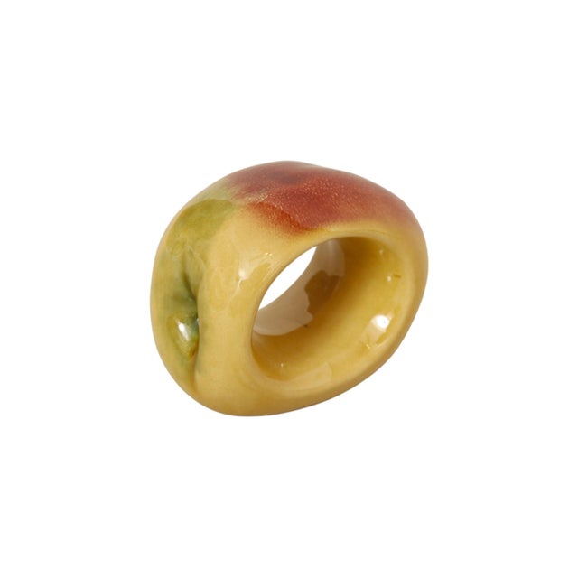Ceramic Late 20th Century Ceramic Fruit Napkin Rings - Set of 4 For Sale - Image 7 of 7