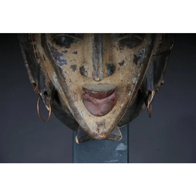 20th Century Antique Carved Wooden Face Mask, African Folk Art. Hangable.Decorative Solid wood, hand-carved, Africa...