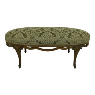 French Louis XV Style Upholstered Bench or Ottoman For Sale