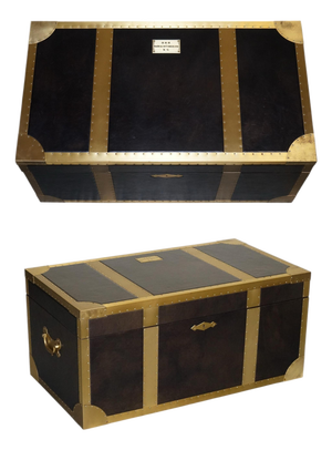 Cumberland Collection Storage Trunk with Red Velvet Lining from Timothy Oulton