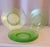 Early 20th century Transparent Green Uranium Glass Salad Plates Set of 4 No makers mark Approximately 8" Round This set...