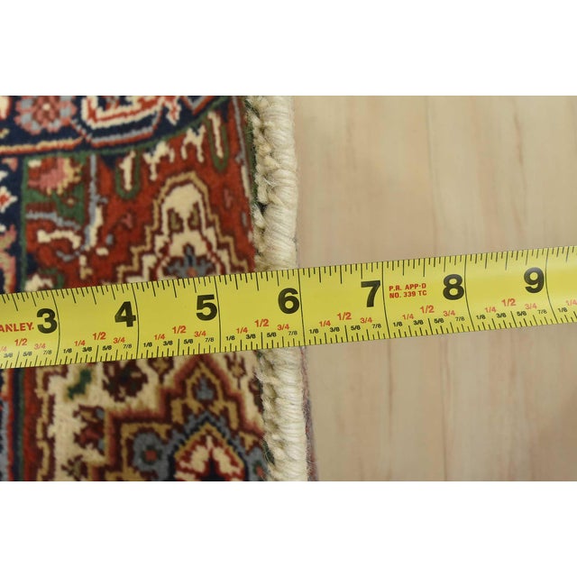 Textile Heriz Rug 2’1” X 3’2” Ivory Wool Tribal Hand-Knotted Oriental Carpet For Sale - Image 7 of 8