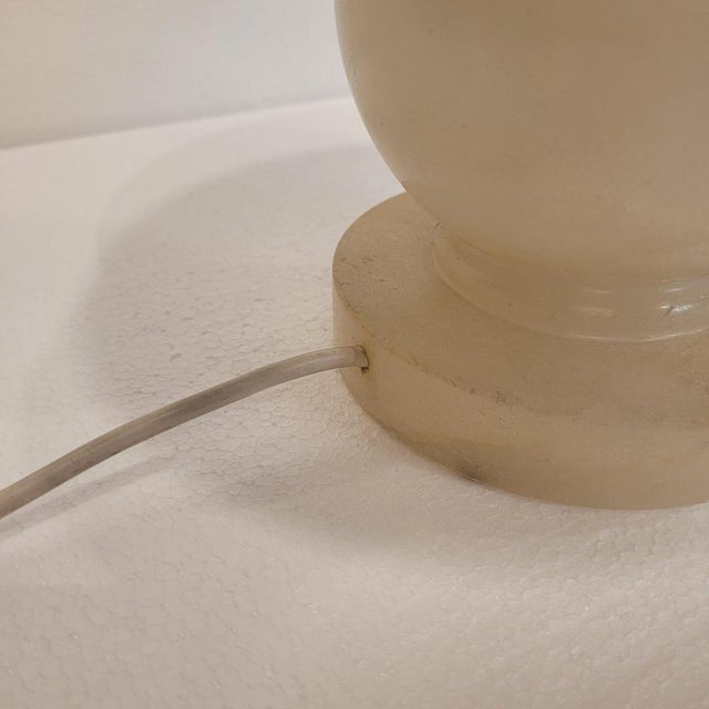 20th Century Art Nouveau Table Lamp in Alabaster, France, 1940s For Sale - Image 16 of 18