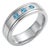Blue Topaz Wedding Band Ring, Stackable Engagement Ring Us 7 For Sale