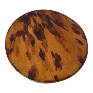 Faux Painted Tortoise Shell Shaker Box For Sale