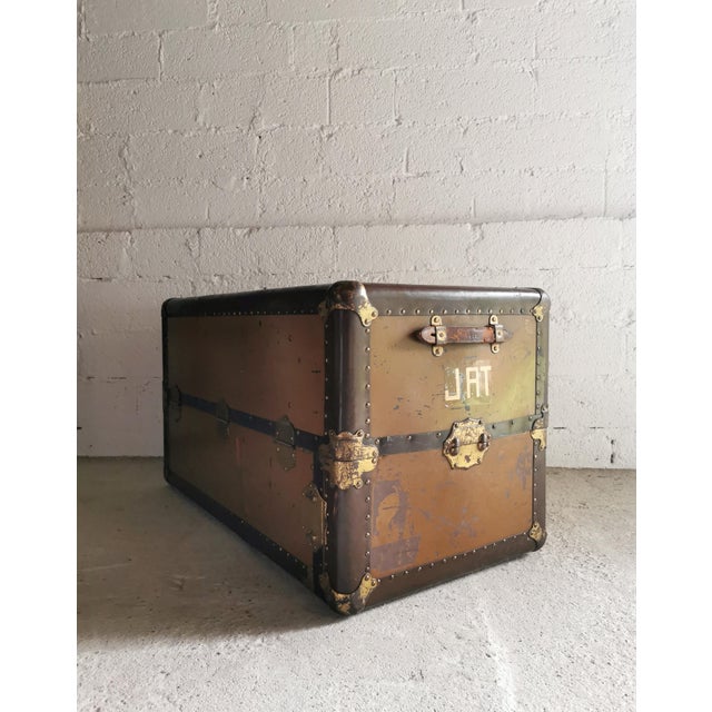 1920s Large Antique Wardrobe/Steamer Trunk, USA, 1920s For Sale - Image 5 of 18