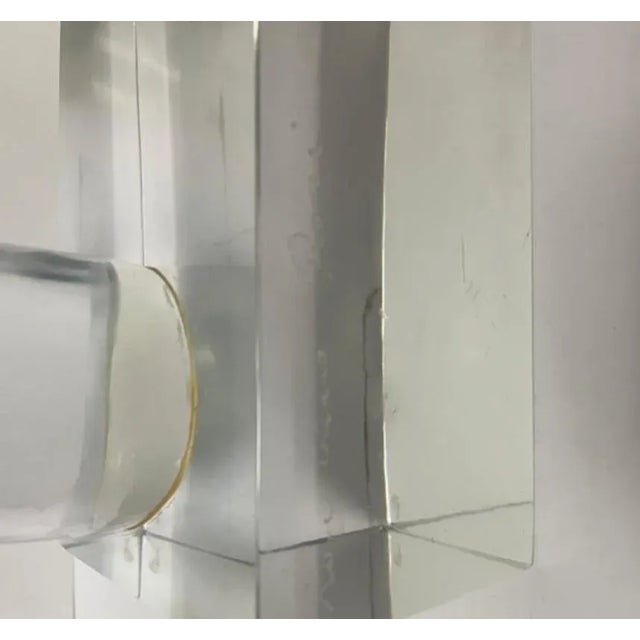 1980s Loredano Rosin Glass Sculpture 2 Faces Signed For Sale - Image 5 of 10