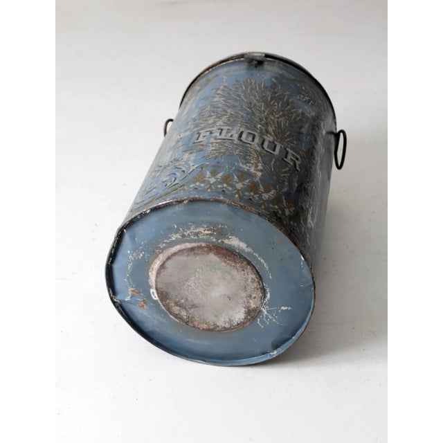 Antique Metal Flour Bin For Sale - Image 10 of 13