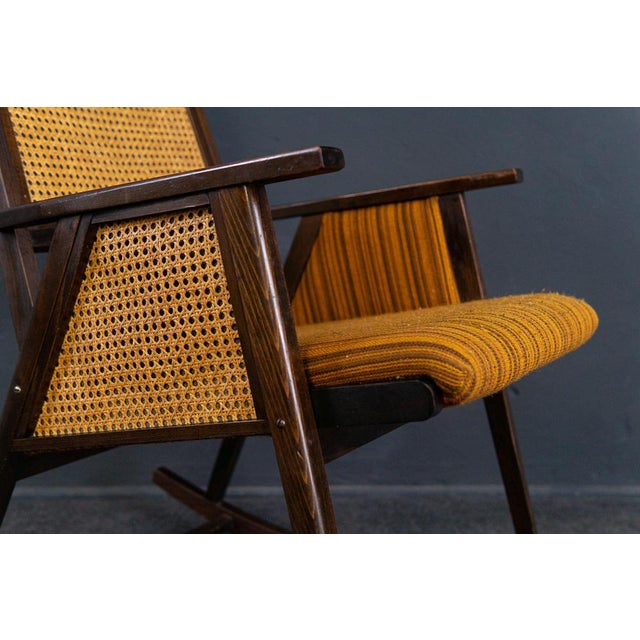 Vintage Yellow Rocking Chair For Sale - Image 10 of 16