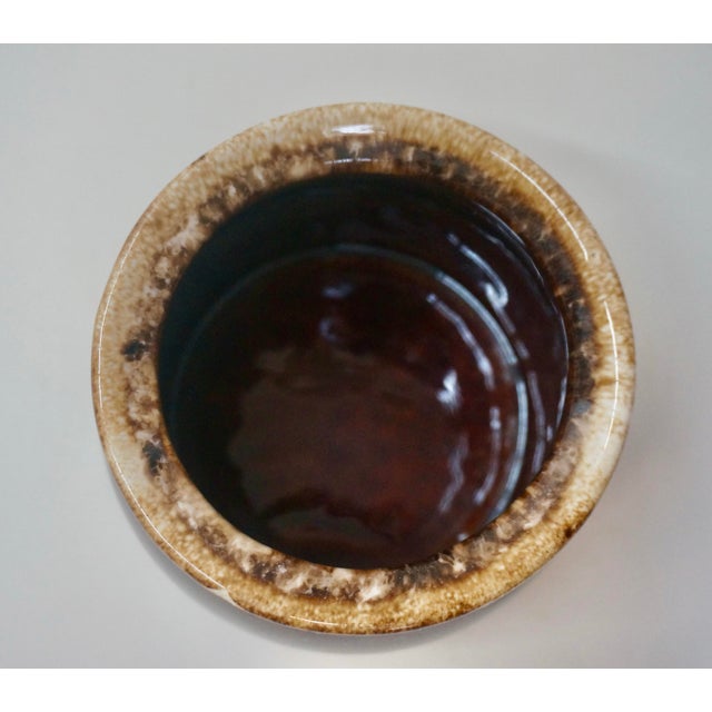 Vintage Brown Drip Glaze Stoneware Set - McCoy Bean Pot & Hull Serving Set - 3pcs For Sale - Image 6 of 11