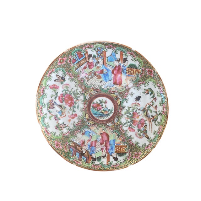 19th Century Chinese Export Porcelain Rose Medallion Plate 8" For Sale In New York - Image 6 of 10
