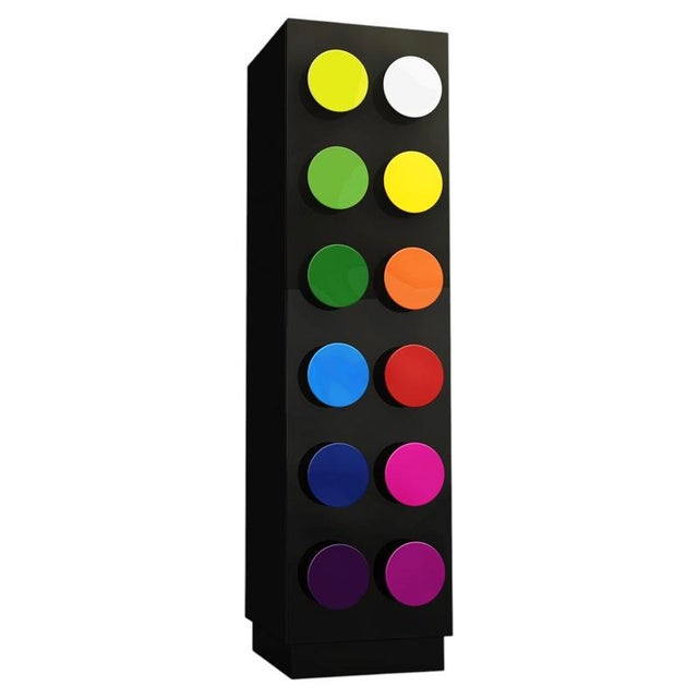 Metal Pablo Cabinet in Powder-Coated Aluminum by Altreforme For Sale - Image 7 of 7
