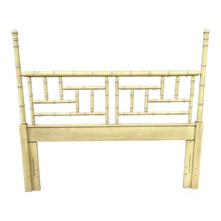 Vintage Shangri La Faux Bamboo Full/ Queen Headboard For Sale