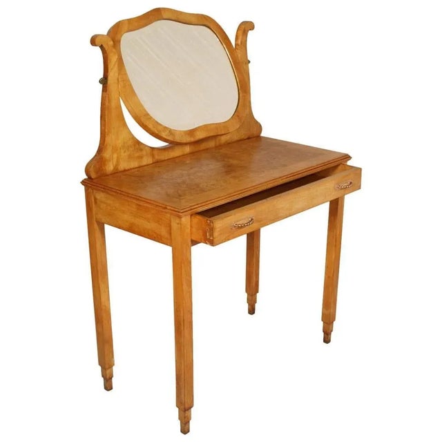 Art Deco Vanity Desk in Solid Cherry by Guglielmo Ulrich For Sale - Image 4 of 6