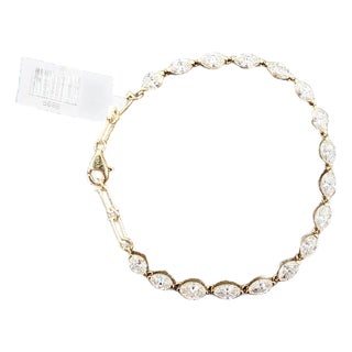 5.09 Ct Marquise Shaped Tennis Bracelet For Sale