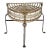 Antique Brass and Iron Half-Round Trivet For Sale
