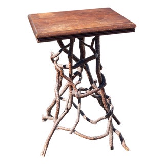 19th Century Rustic American Folk Art Adirondack Style Branch Table For Sale