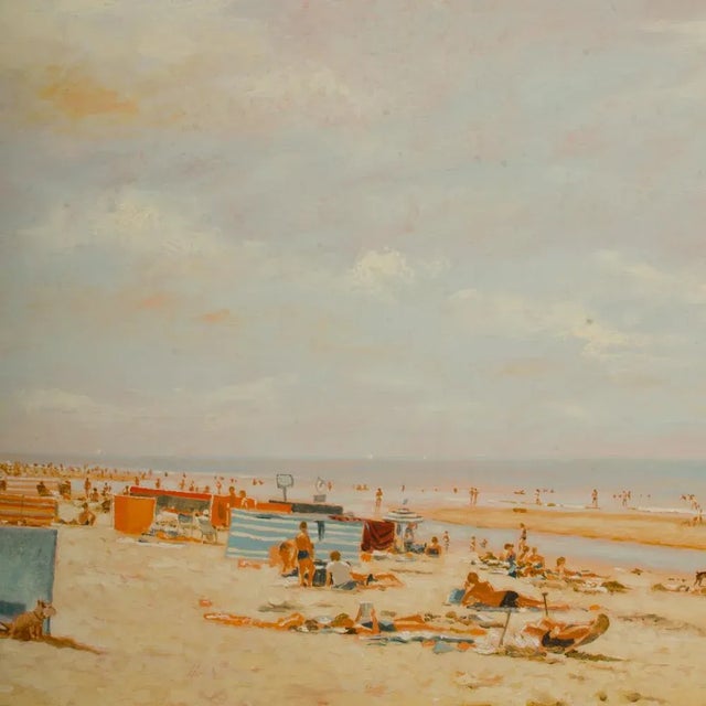 Early 20th Century European Beach Scene Oil Painting by Willem Helfferich For Sale - Image 11 of 13