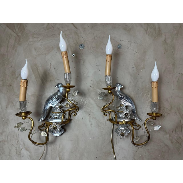 Vintage Wall Lights from Maison Baguès, 1950, Set of 2 For Sale - Image 9 of 13