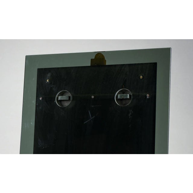 Glass Mirror with Smoked Glass and Embossing, 1970s For Sale - Image 7 of 9