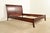 French L. & J. G. Stickley French Empire Cherry Wood Queen Size Sleigh Bed For Sale - Image 3 of 11
