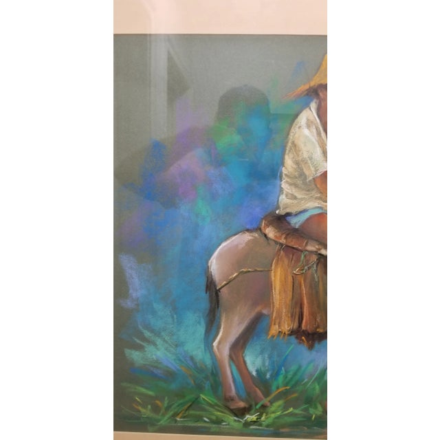 1984 Figurative Pastel Abstract Painting, Signed For Sale In Miami - Image 6 of 11