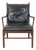 Colonial Chair in Mahogany and Black Leather by Ole Wanscher, 1980s For Sale