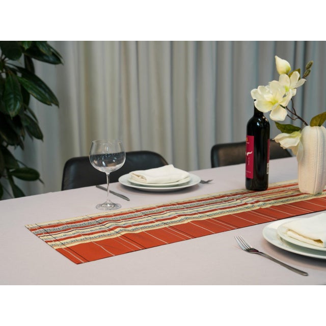 Japanese Ceremonial Silk Table Runner by Renaras For Sale - Image 4 of 7