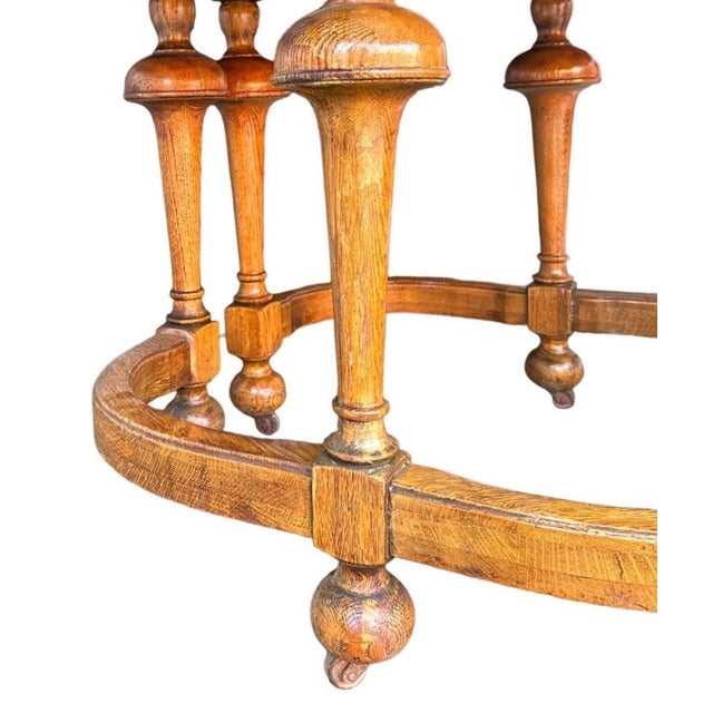 Antique Edwardian Era 54" Round Quarter Sawn Oak Dining Table Chairish