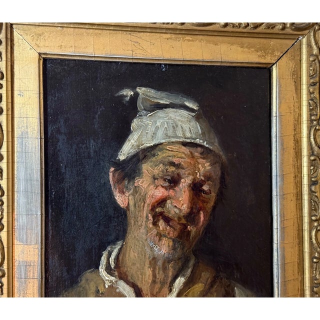 Antique 19th Century Original John Edmund Califano Oil Painting Man Portrait For Sale - Image 11 of 12