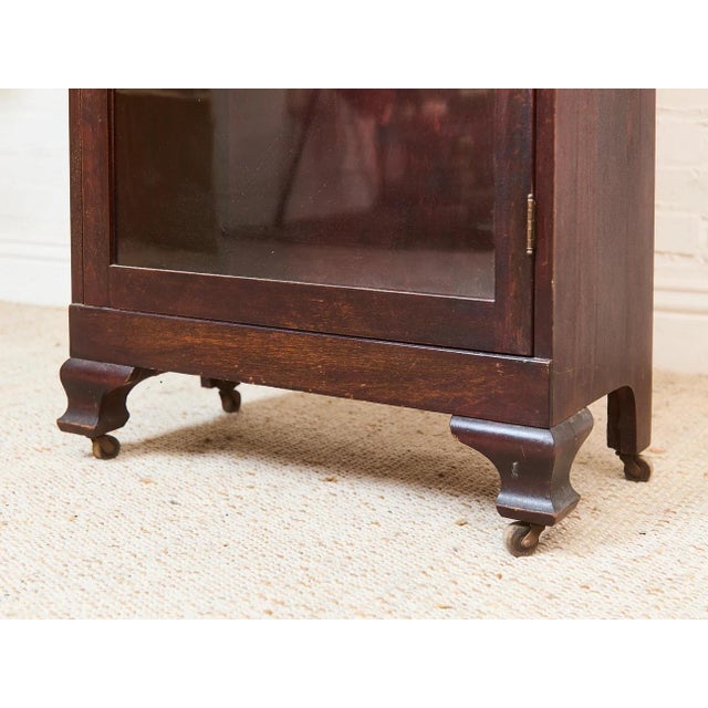 Burnt Umber Antique Mission Oak Arts & Crafts Bar Cabinet For Sale - Image 8 of 9