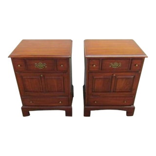 Henkel Harris Solid Cherry Pair of Nightstands For Sale
