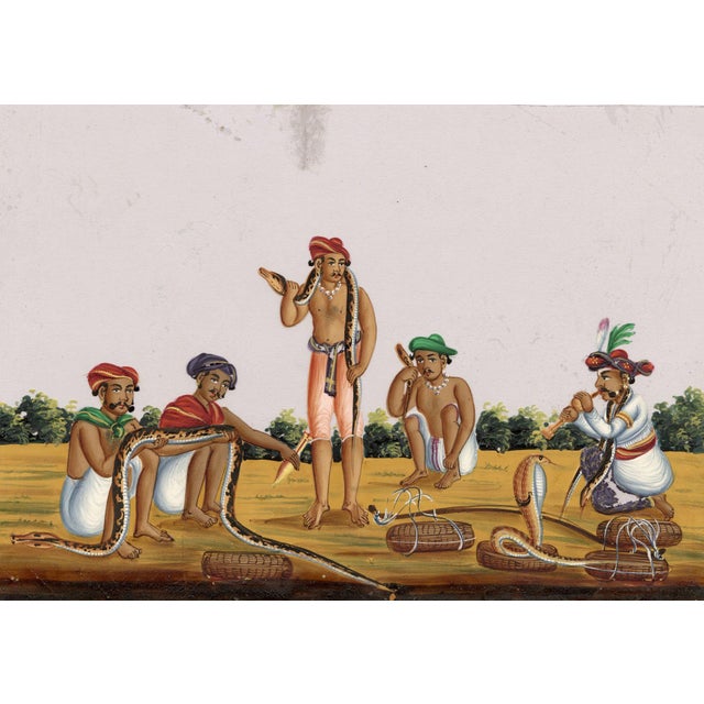 Indian Company School, Snake Charmers, 1800s, Gouache on Paper For Sale - Image 9 of 9