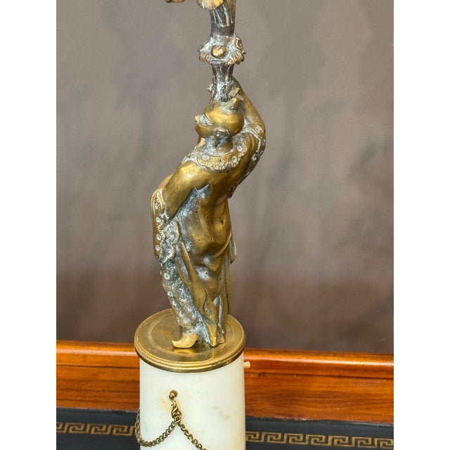 Pair of Regency Gilt Bronze Two-Light Candelabra With Chinoiserie Figures For Sale - Image 9 of 15