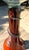 Hand-Blown 20" Amber Red Art Glass Trumpet Vase Applied Serpentine Spiral For Sale - Image 16 of 18