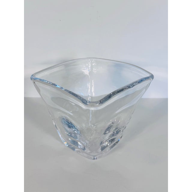 Simon Pearce Vintage Simon Pearce Handblown Small Square Vase For Sale - Image 4 of 6