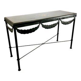 55" Metal Neoclassical Console For Sale