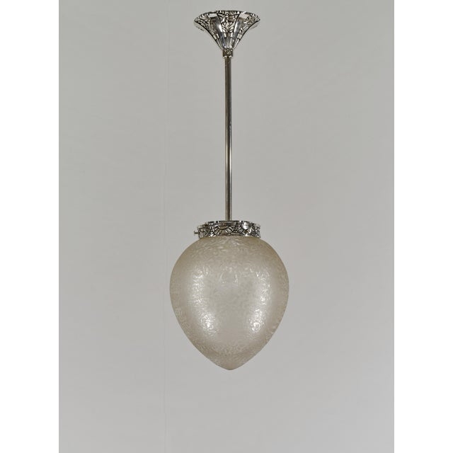 Art Deco French Art Deco Lantern Daum & Jamain Atr. - Pendant 1930 France For Sale - Image 3 of 13