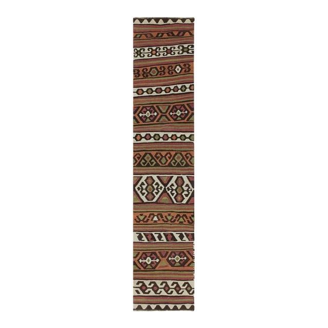 Vintage Shahsavan Persian Kilim Runner in Polychromatic Patterns by Rug & Kilim For Sale