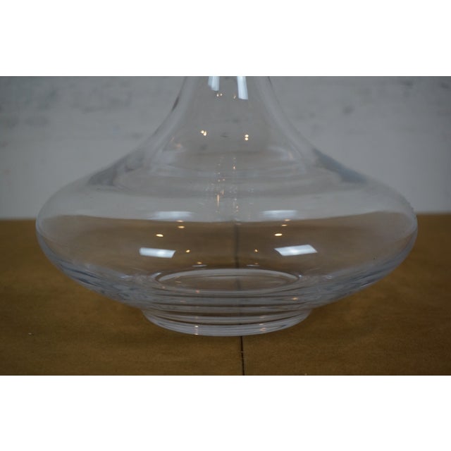 Transparent Vintage Christofle Crystal Wine Bottle Decanter Vase For Sale - Image 8 of 12