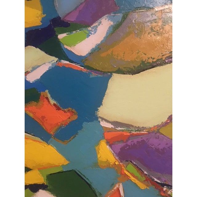 Blue 2022 Contemporary Abstract Expressionist Oil Painting by Jesus Galvan For Sale - Image 8 of 9