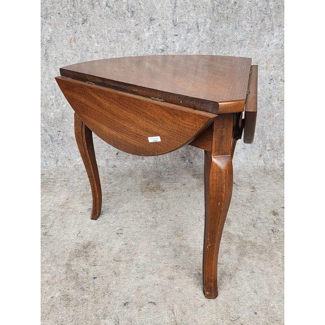 1960s 1960s Lane Furniture Vintage Triangular Drop Leaf Handkerchief Accent Table For Sale - Image 5 of 7