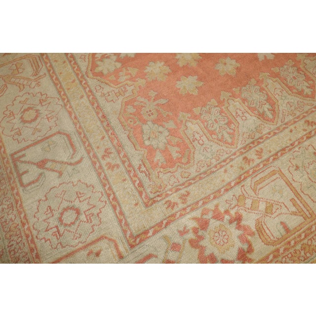 Orange Ivory Antique Turkish Oushak - 11' x 14'4" For Sale In New York - Image 6 of 9