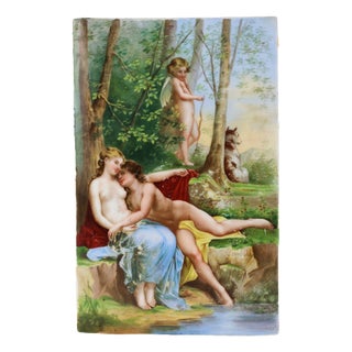 Porcelain Plaque, 1890s For Sale