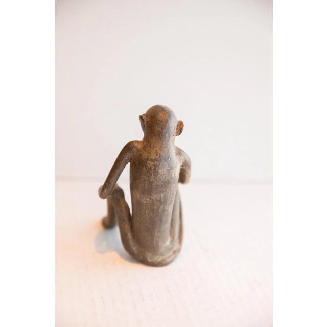 Late 20th Century Vintage African Sitting Monkey Figurine For Sale - Image 5 of 7