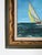 Vintage Sailboat Seascape Oil Painting on Board – Framed For Sale - Image 9 of 15