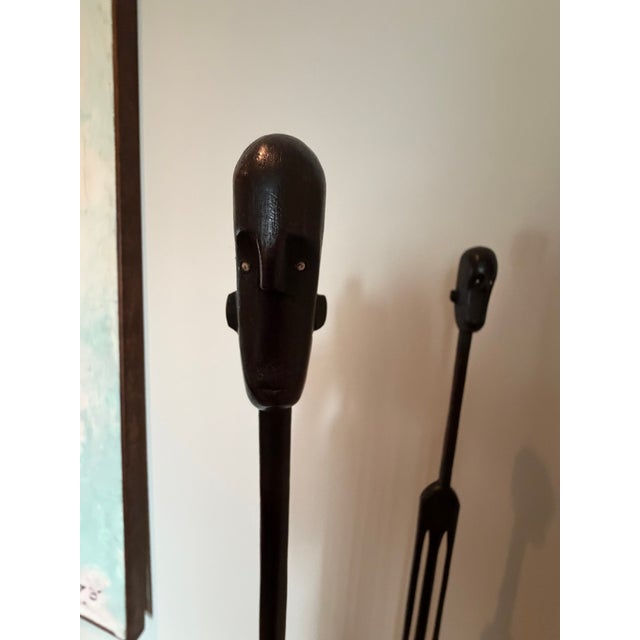 Set of 3 Sculptural Wooden Figures — Organic Modern, Primitive Minimalism For Sale In Chicago - Image 6 of 10
