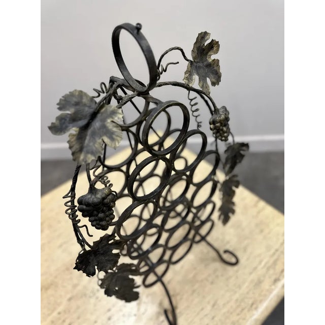 Vintage Wine Rack in Forged Iron, 1960s For Sale - Image 6 of 12
