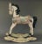 Vintage 1930s Polychromed Carved Wood Rocking Horse For Sale - Image 4 of 7
